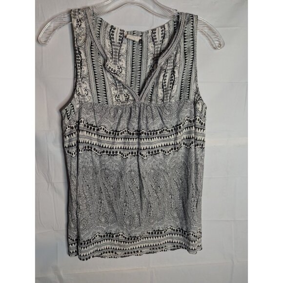 Anthropologie Akemi & Kin Geometric Babydoll Tank Top Sz S Y2K 90s Look Modal - Picture 1 of 8